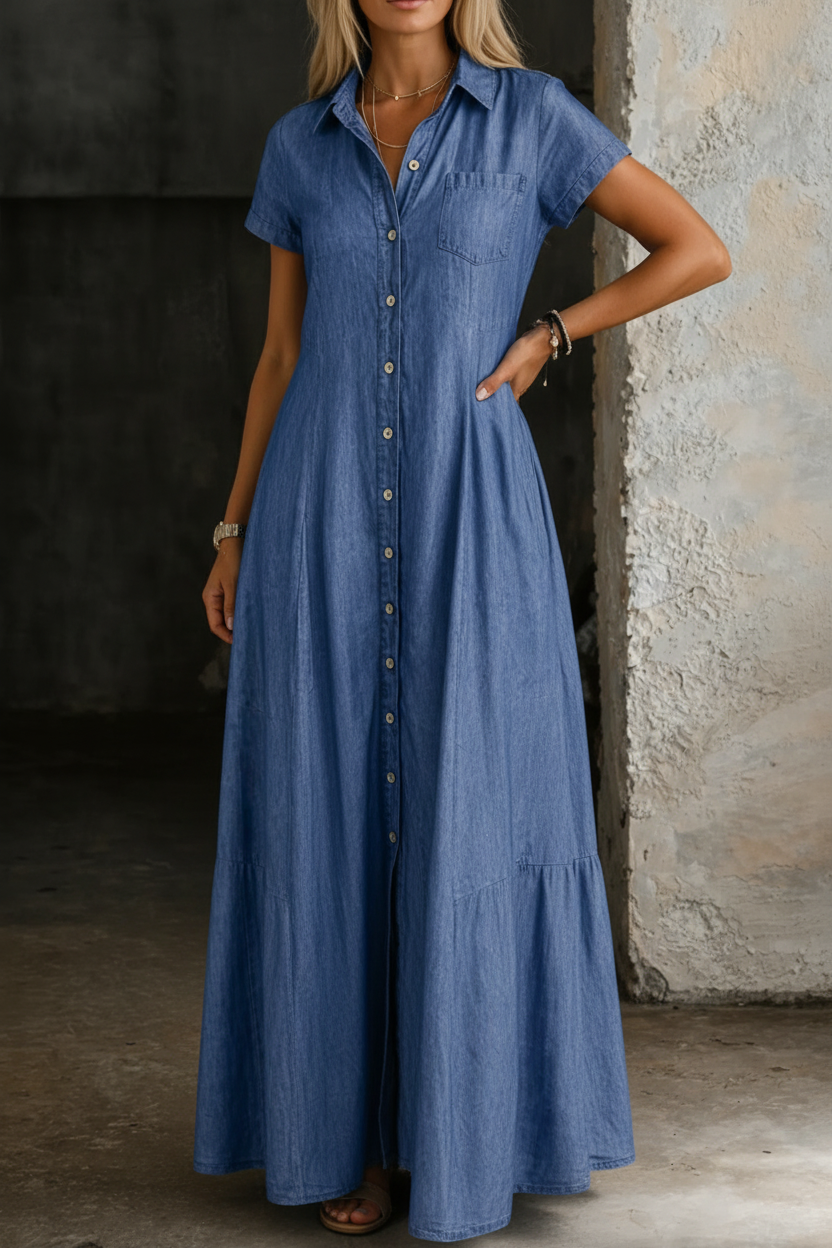 Destiny | Long Denim Dress