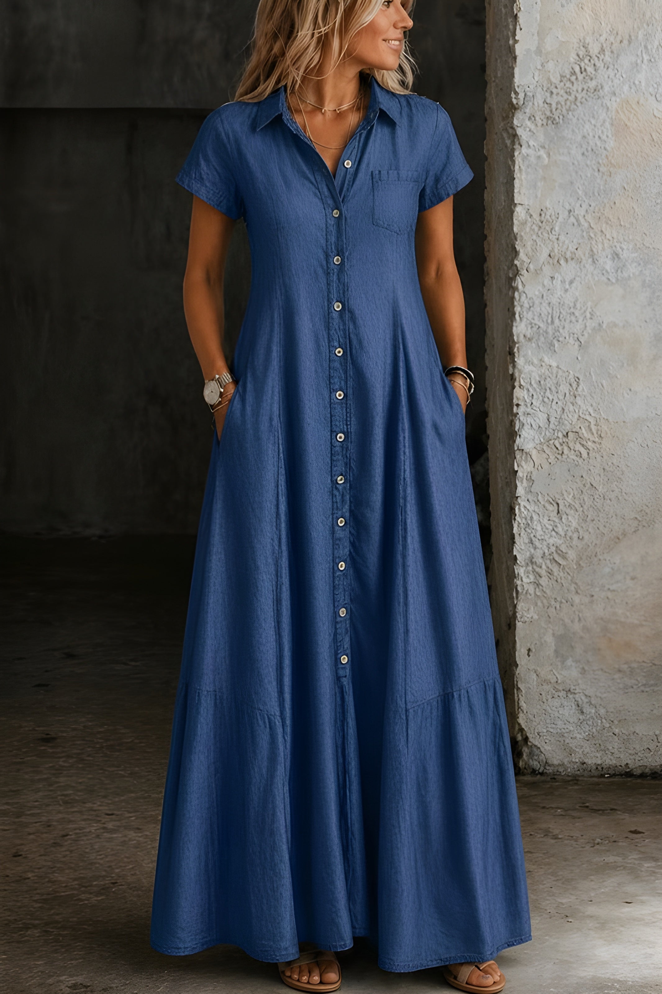 Lakelyn | Long Denim Dress