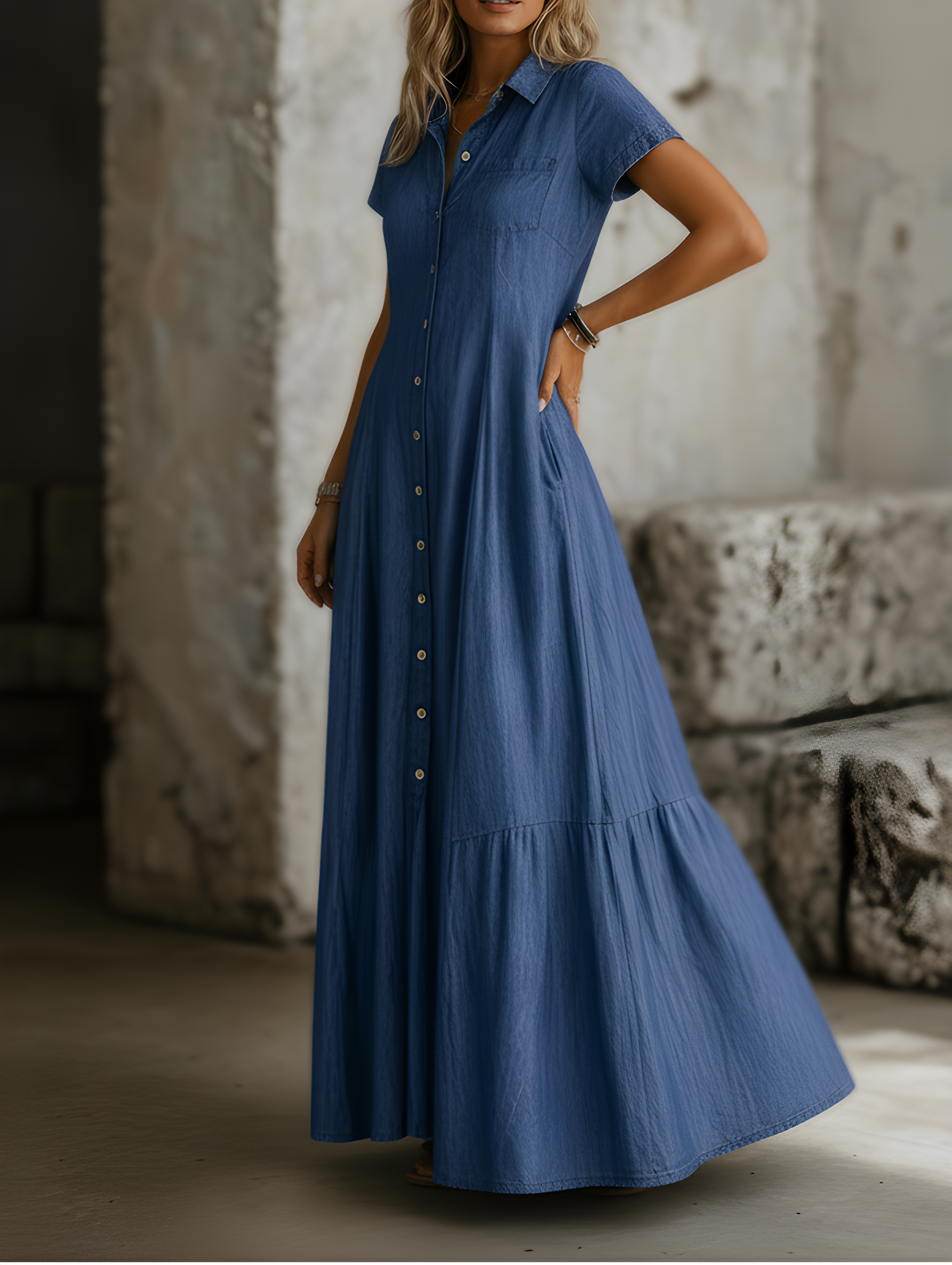 Lakelyn | Long Denim Dress