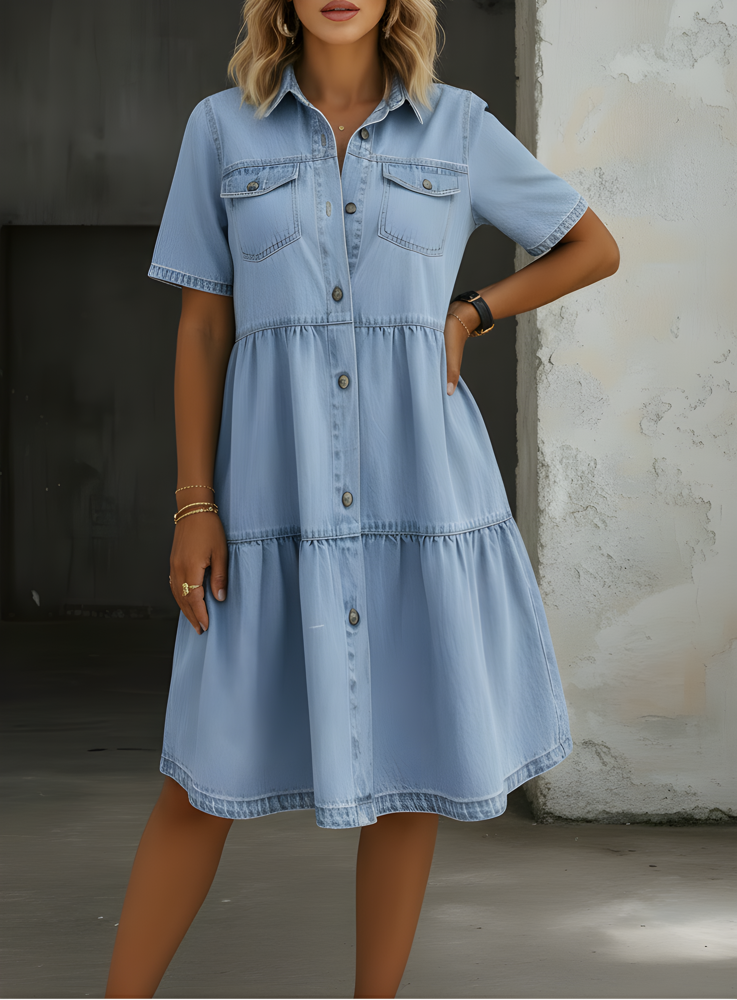Aleena | Casual Elegant Denim Dress