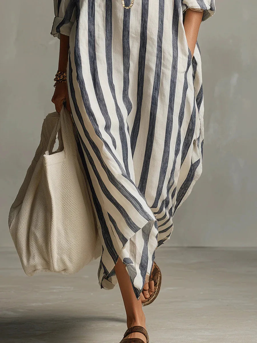 Nadia | Striped Maxi Dress