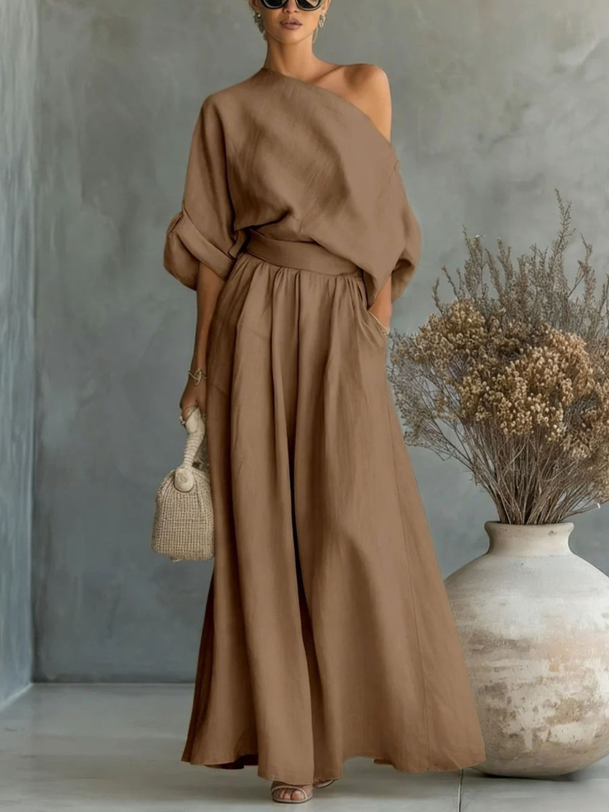 Sophia | Linen Maxi Set