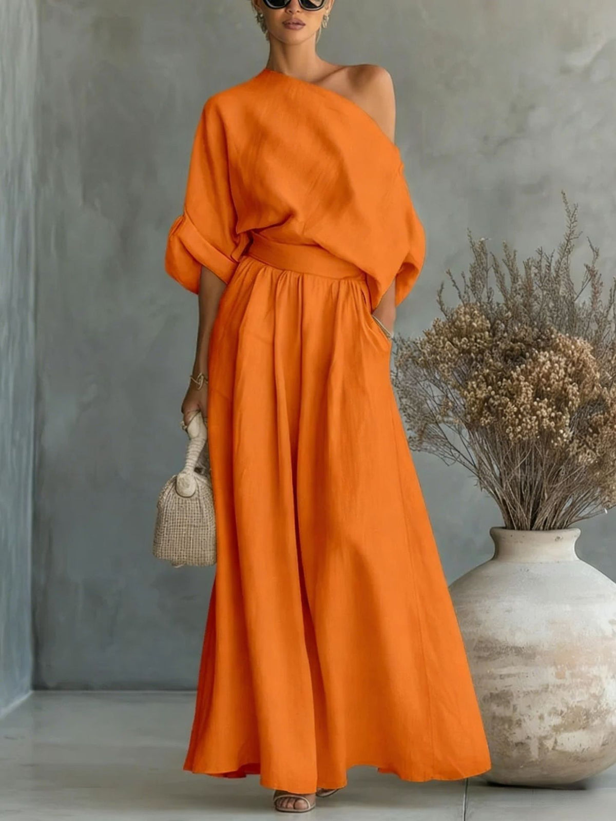 Sophia | Linen Maxi Set