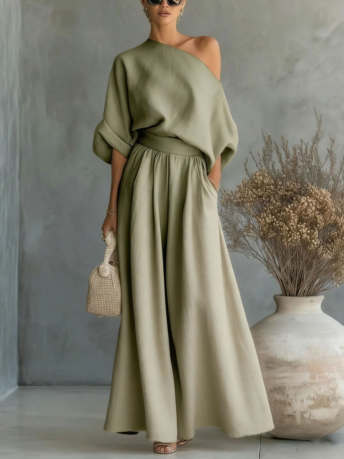 Sophia | Linen Maxi Set