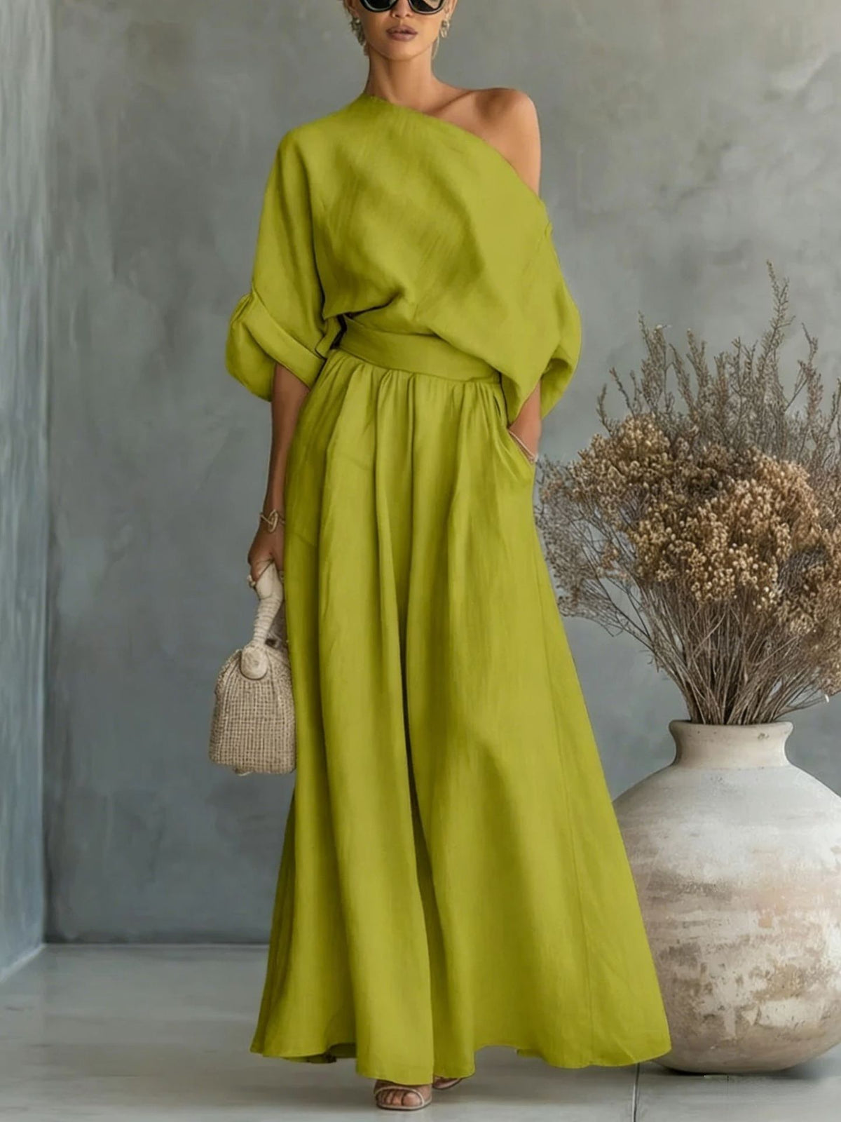 Sophia | Linen Maxi Set