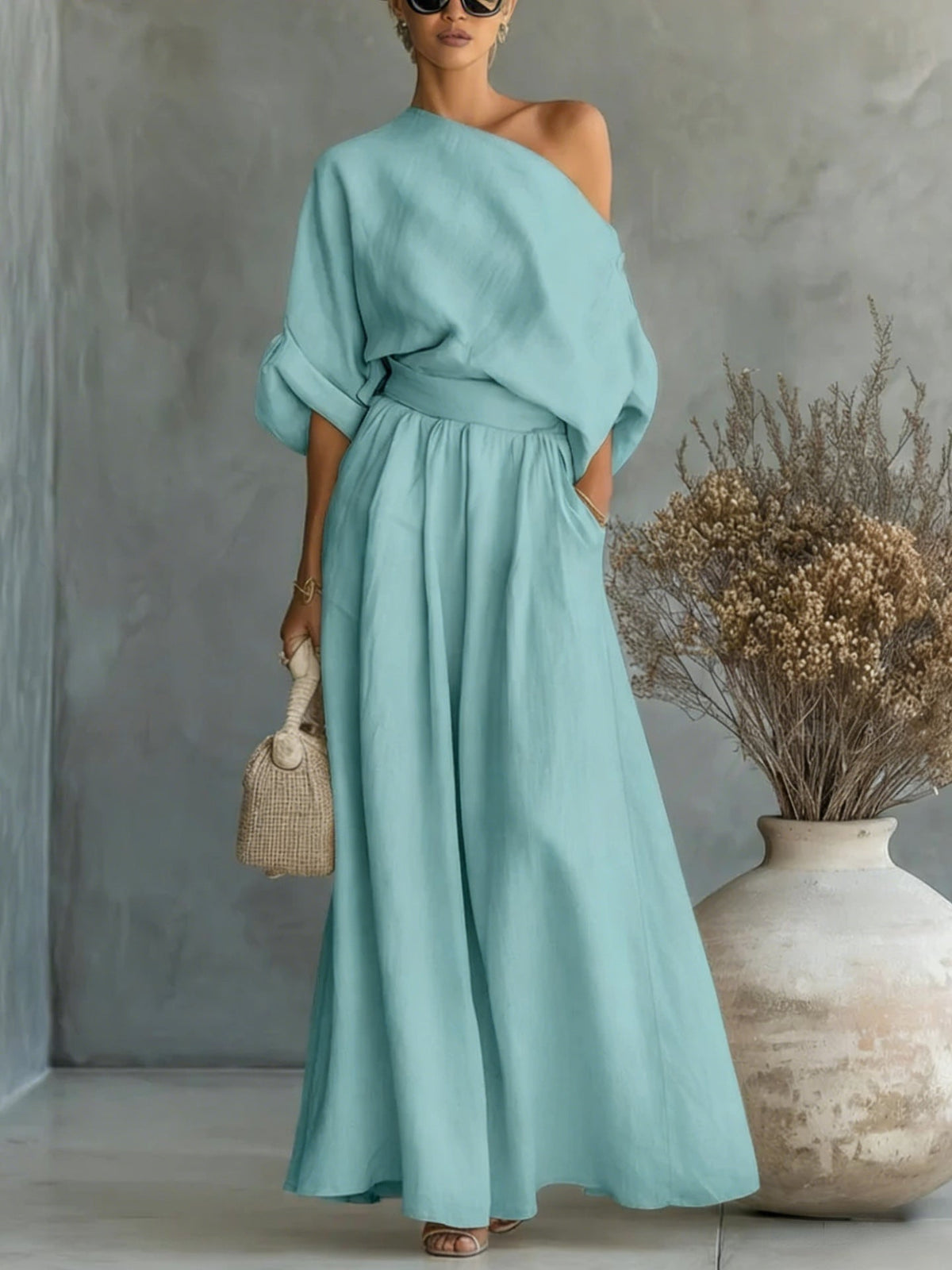 Sophia | Linen Maxi Set