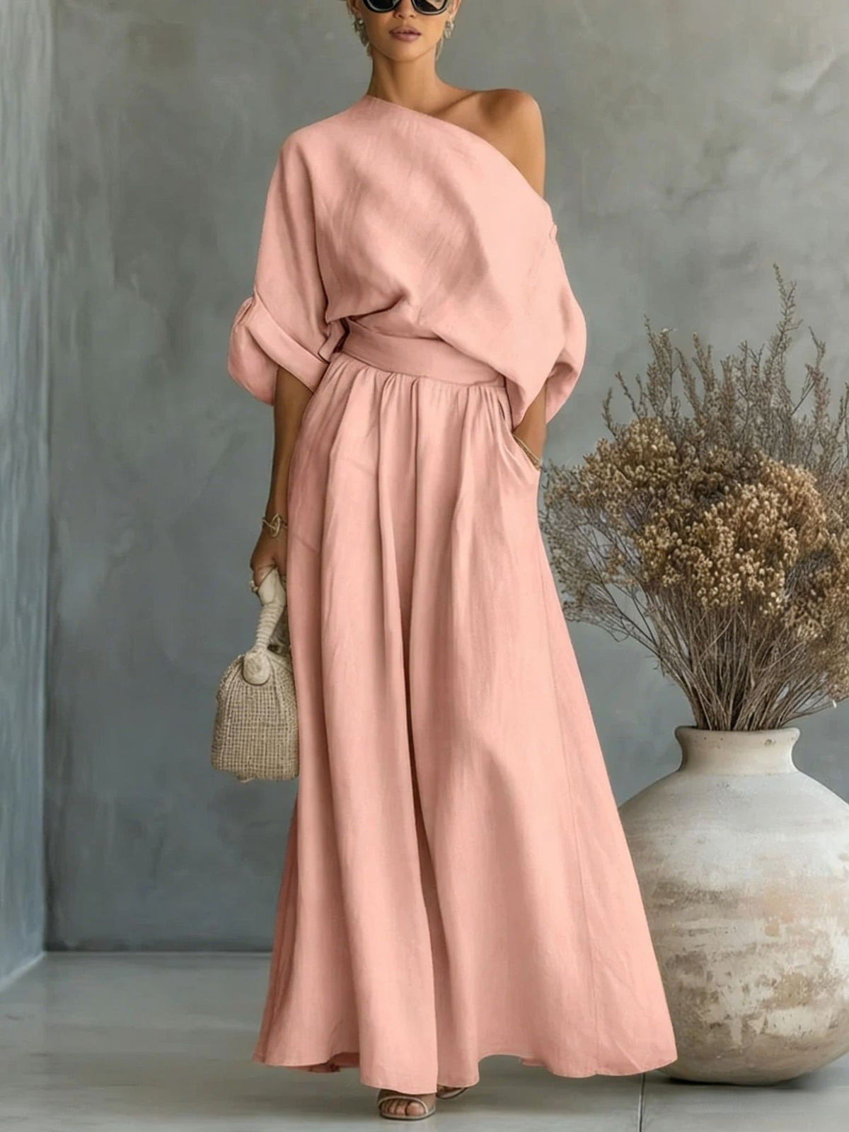 Sophia | Linen Maxi Set