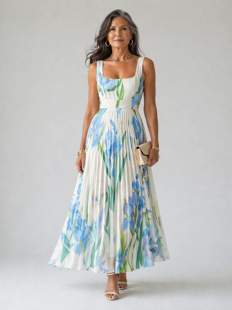 Grace | Floral A-Line Maxi Dress