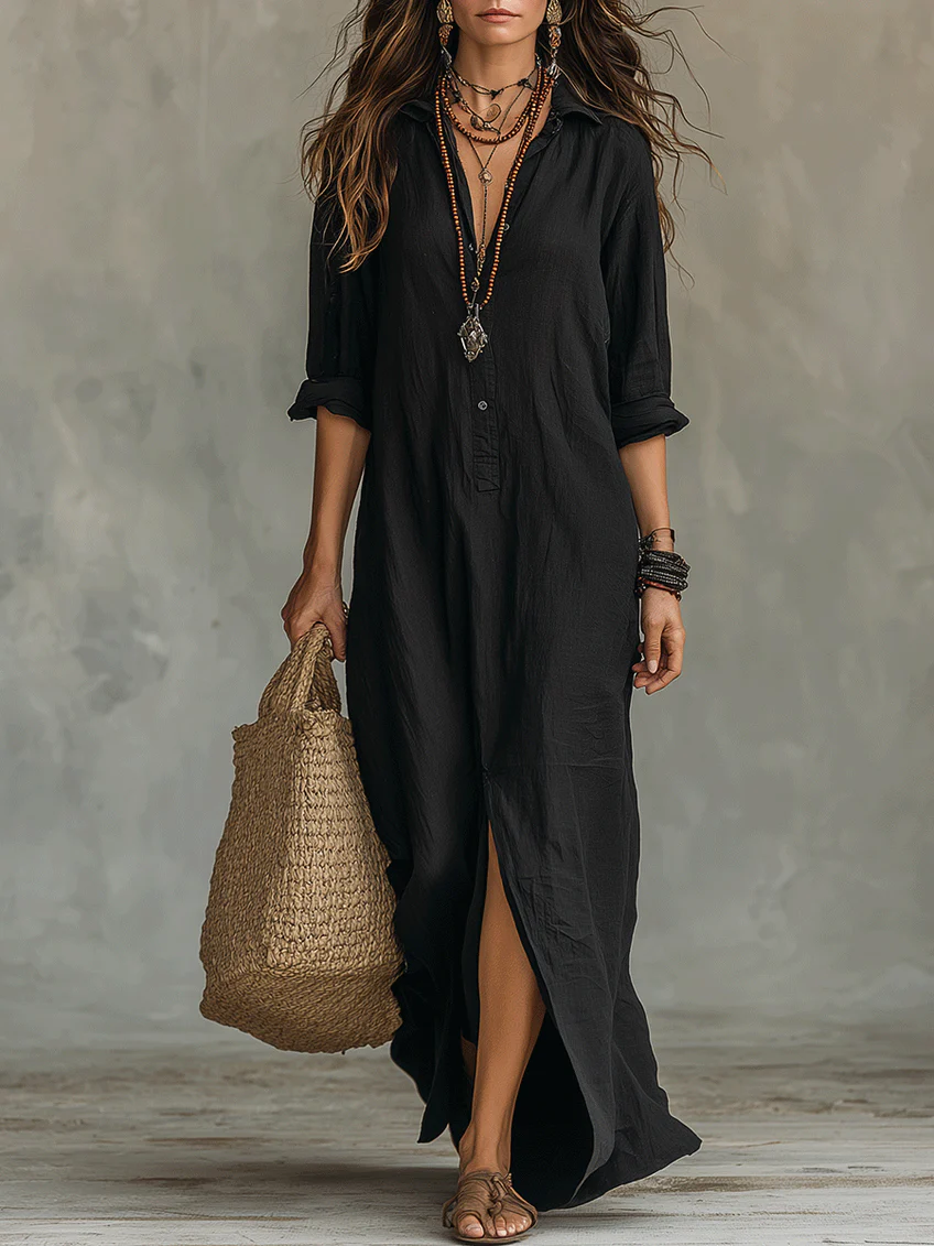 Selene | Maxi Dress with Buttons