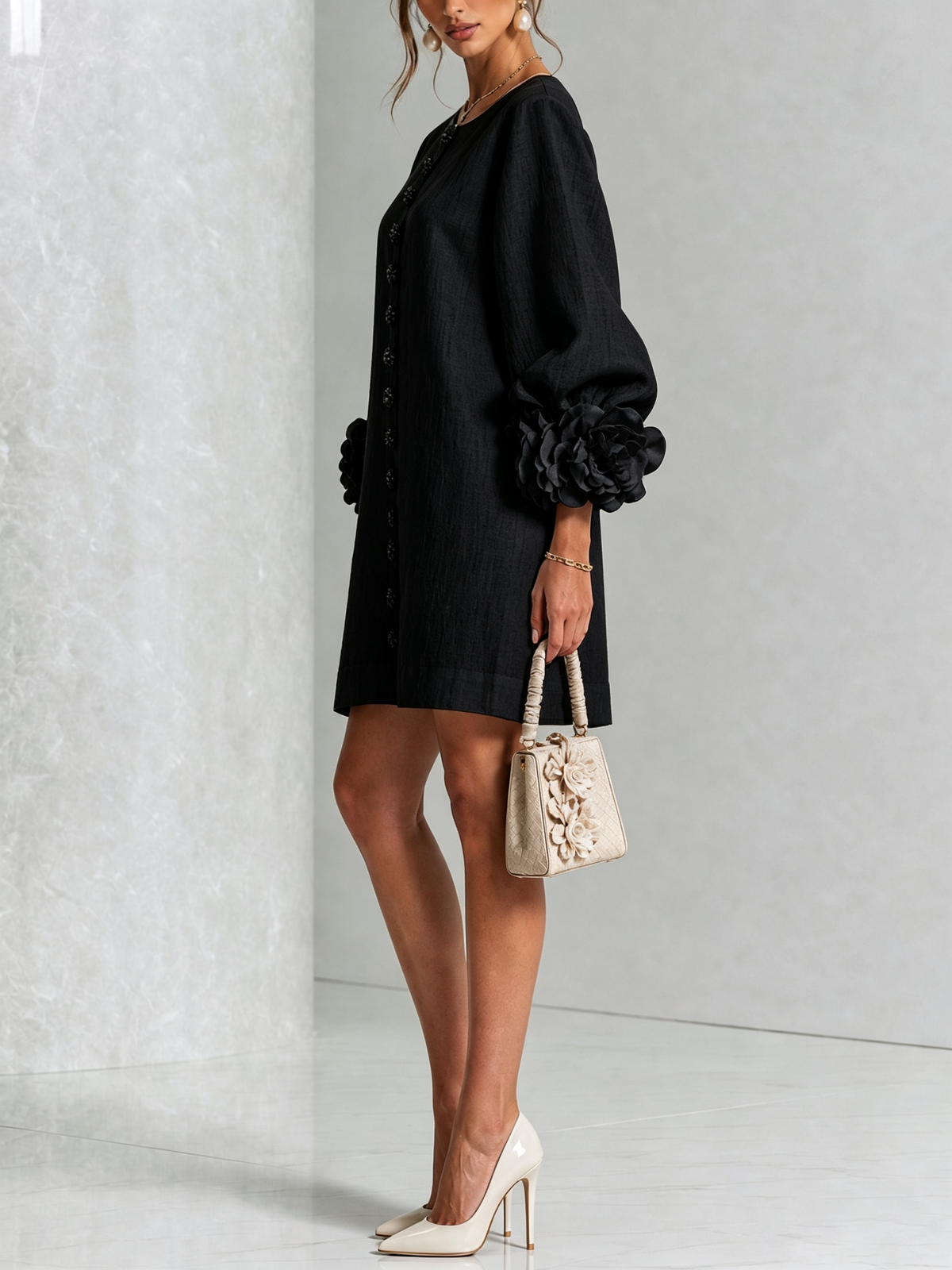 Henrietta | Floral Button-Down Mini Dress