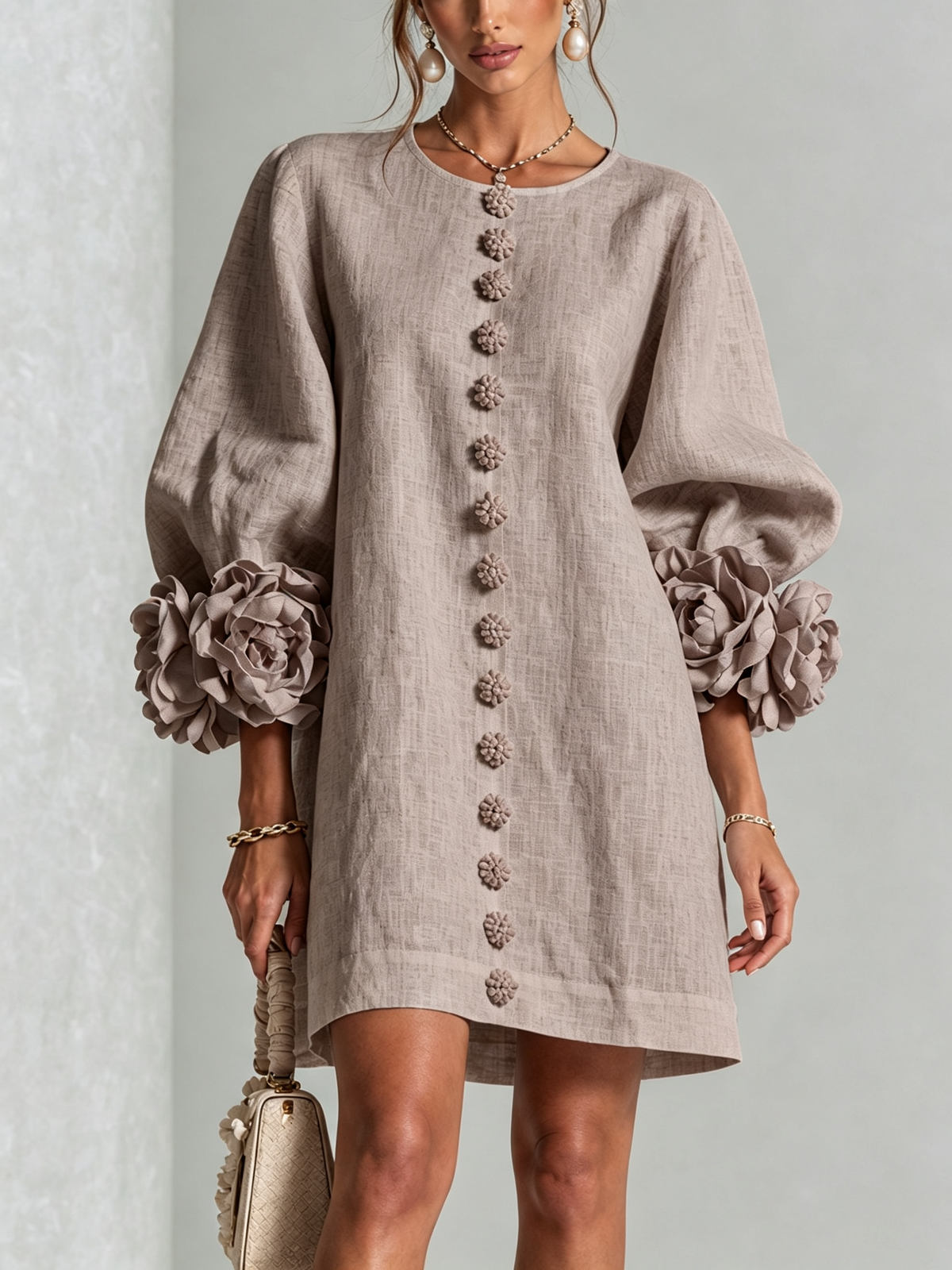 Henrietta | Floral Button-Down Mini Dress