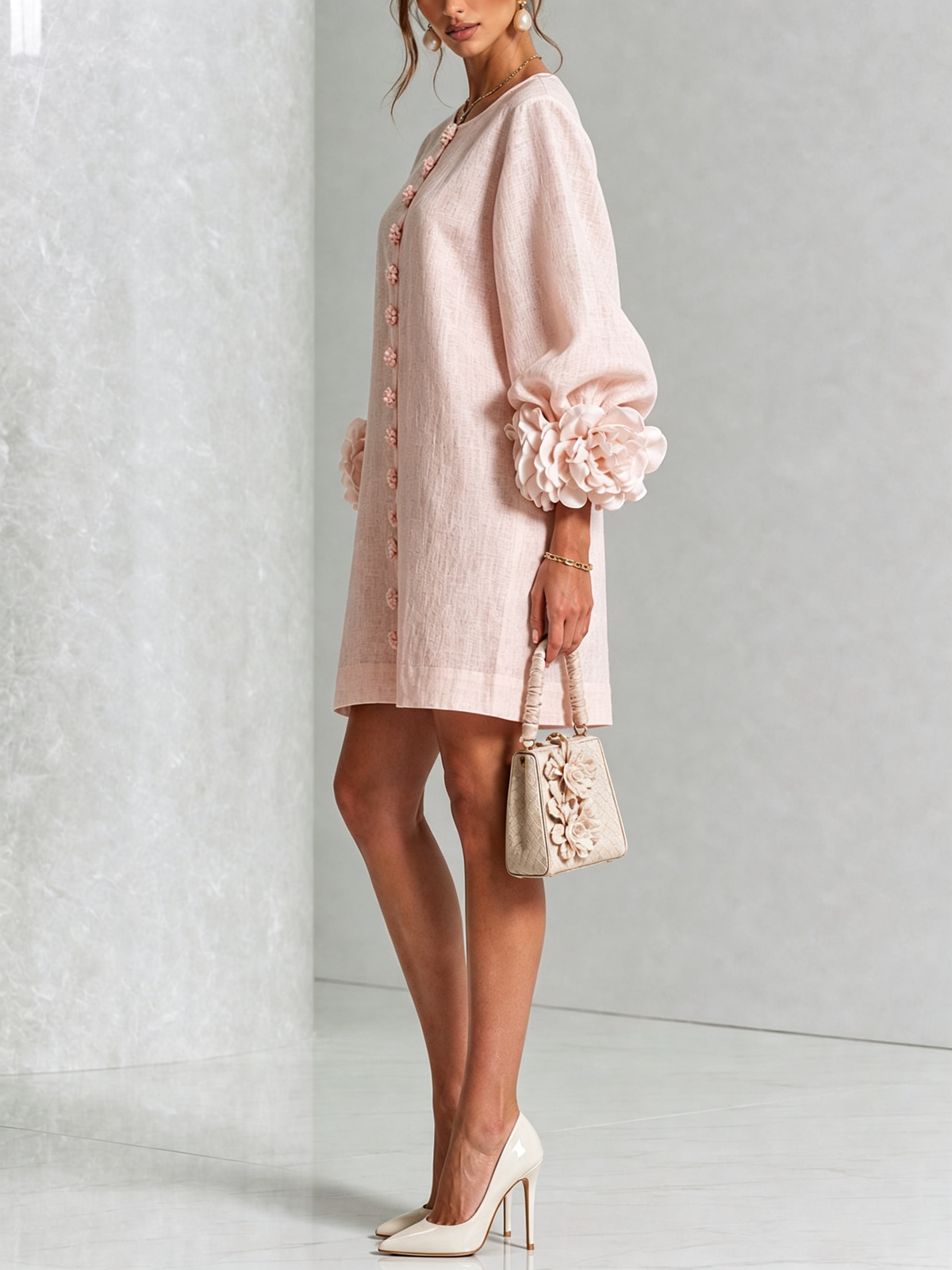 Henrietta | Floral Button-Down Mini Dress