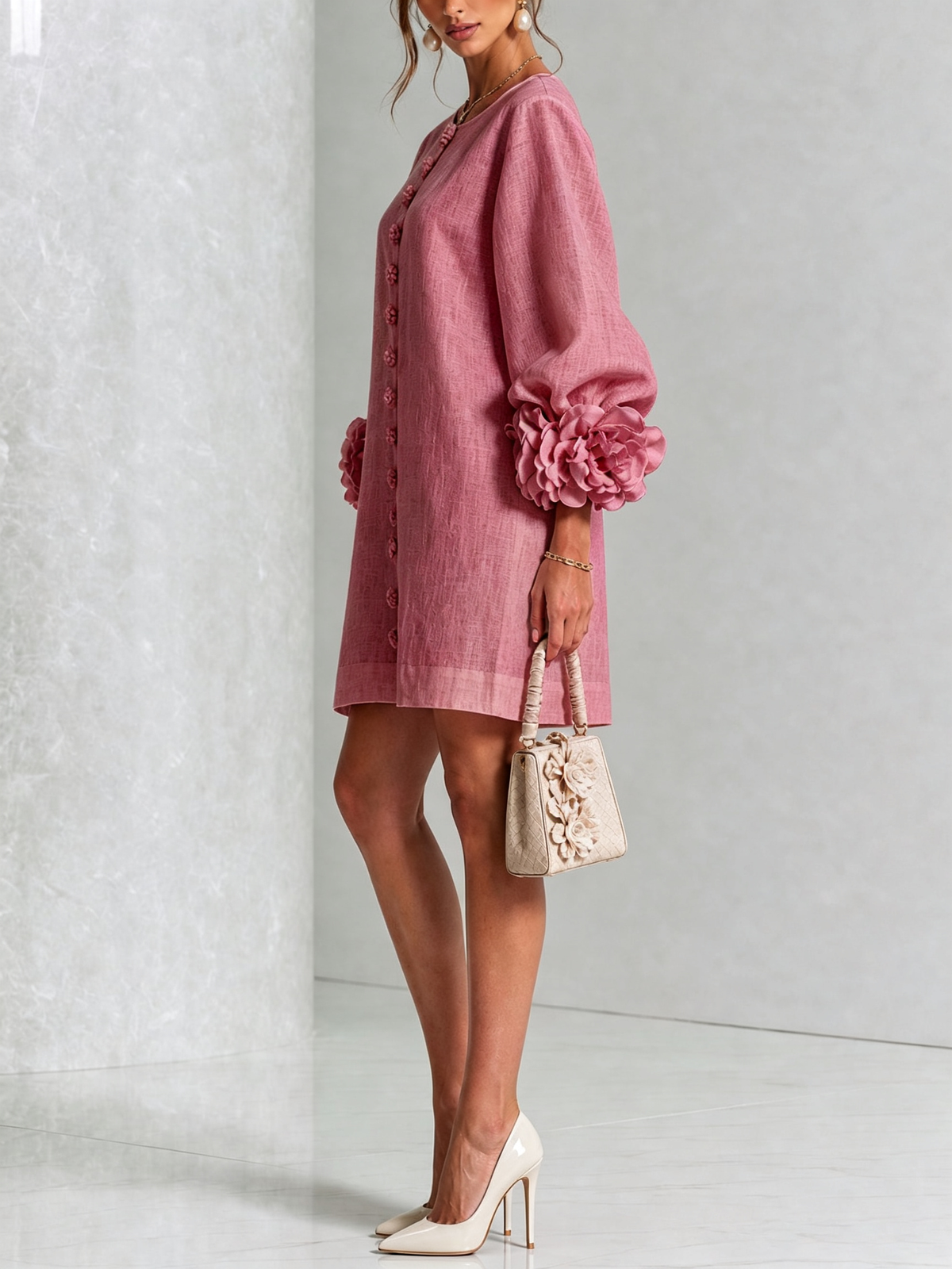 Henrietta | Floral Button-Down Mini Dress