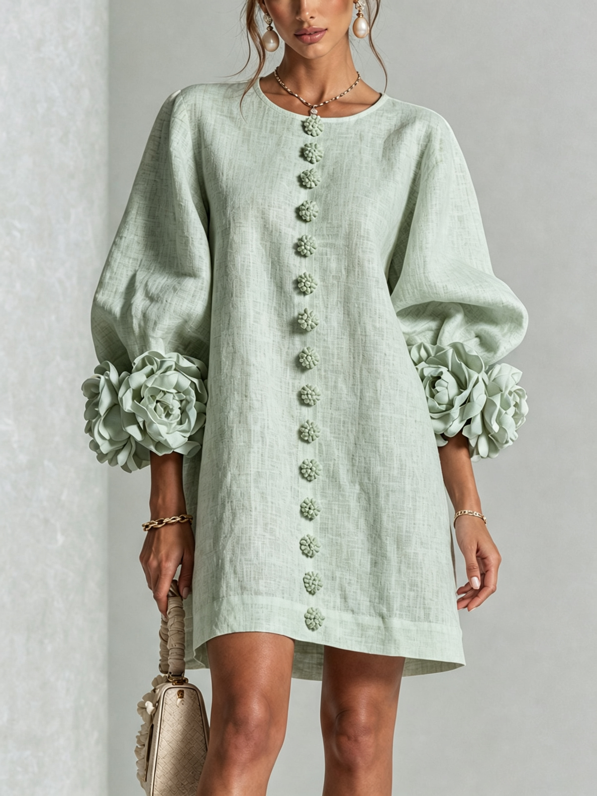 Henrietta | Floral Button-Down Mini Dress
