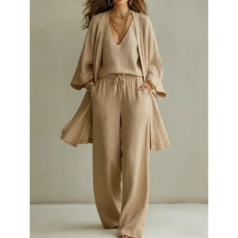 Olivia | 3-piece Linen Look Set