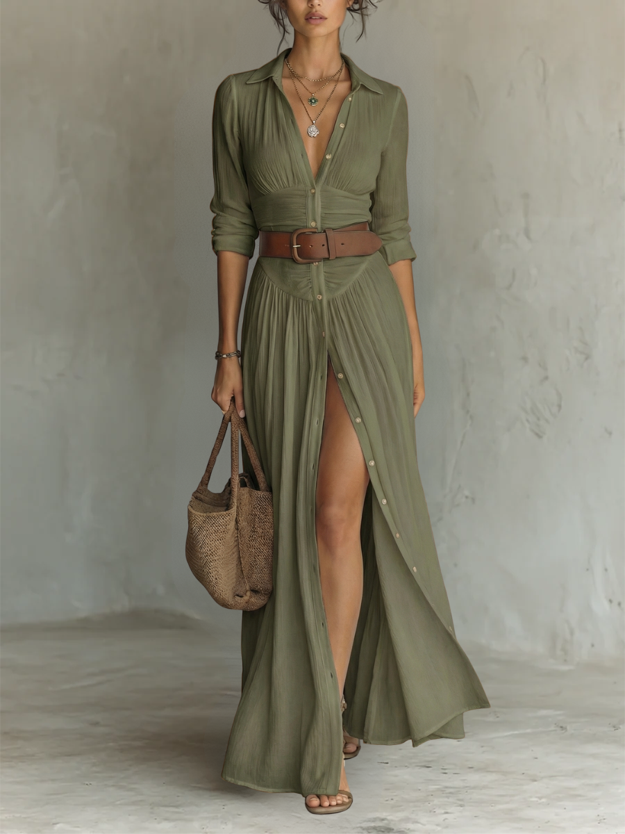 Camille™ Linen Blend Maxi Dress