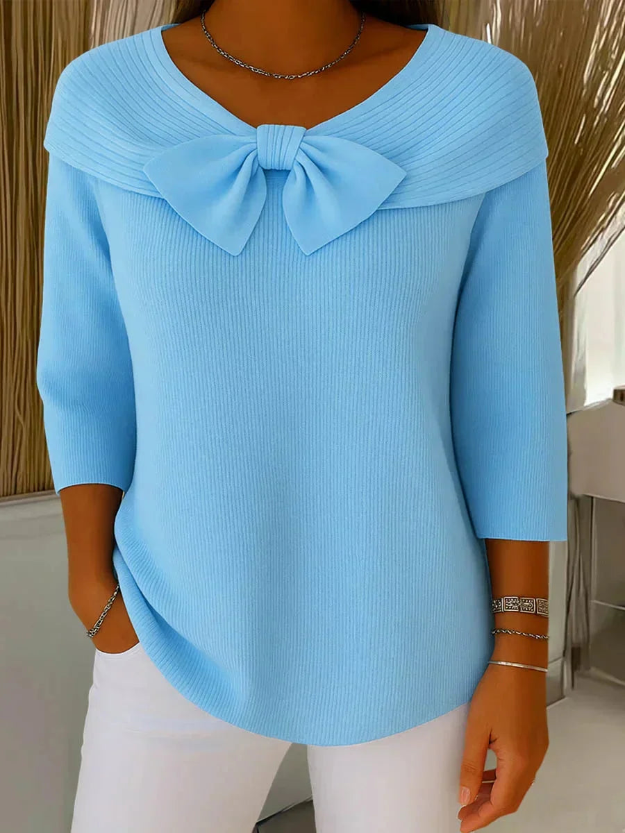 Remi™ Elegant Knitted Bow Top