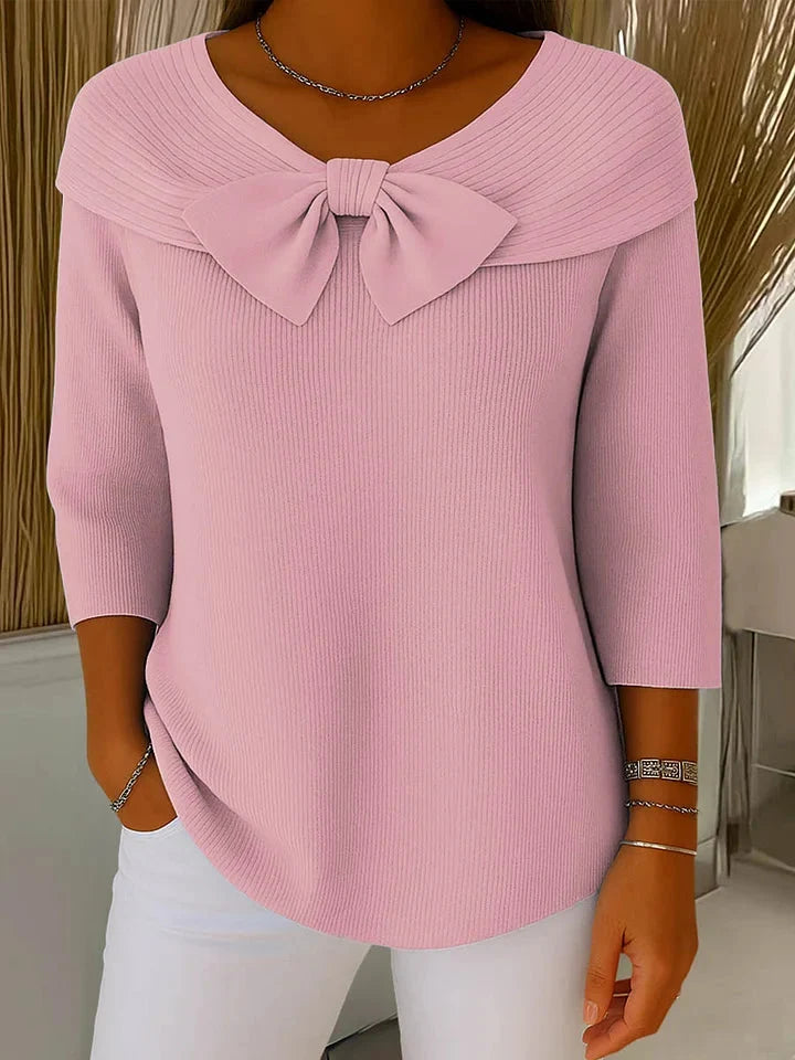 Remi™ Elegant Knitted Bow Top