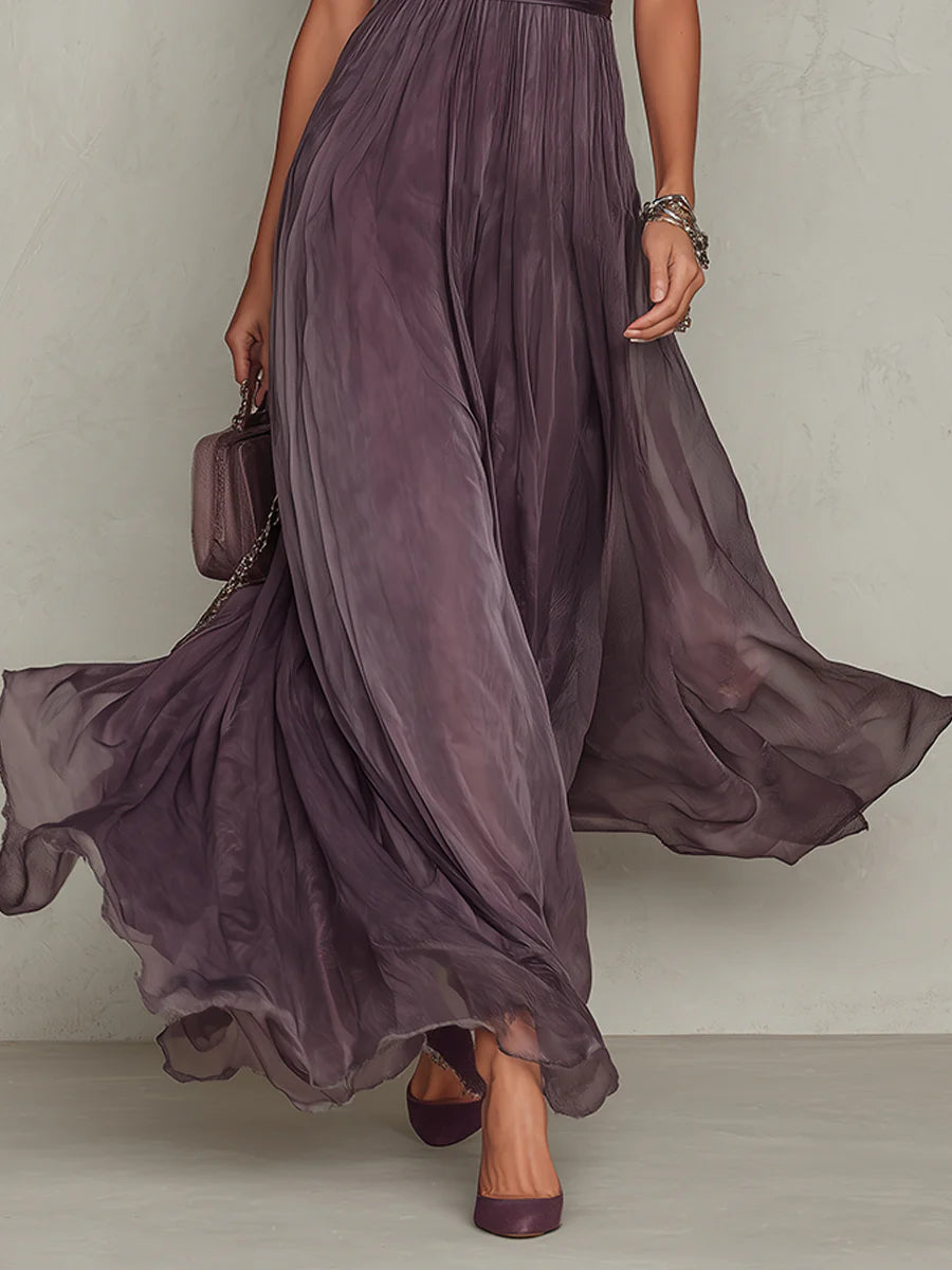 Amélie™ Chiffon Lace Maxi Dress