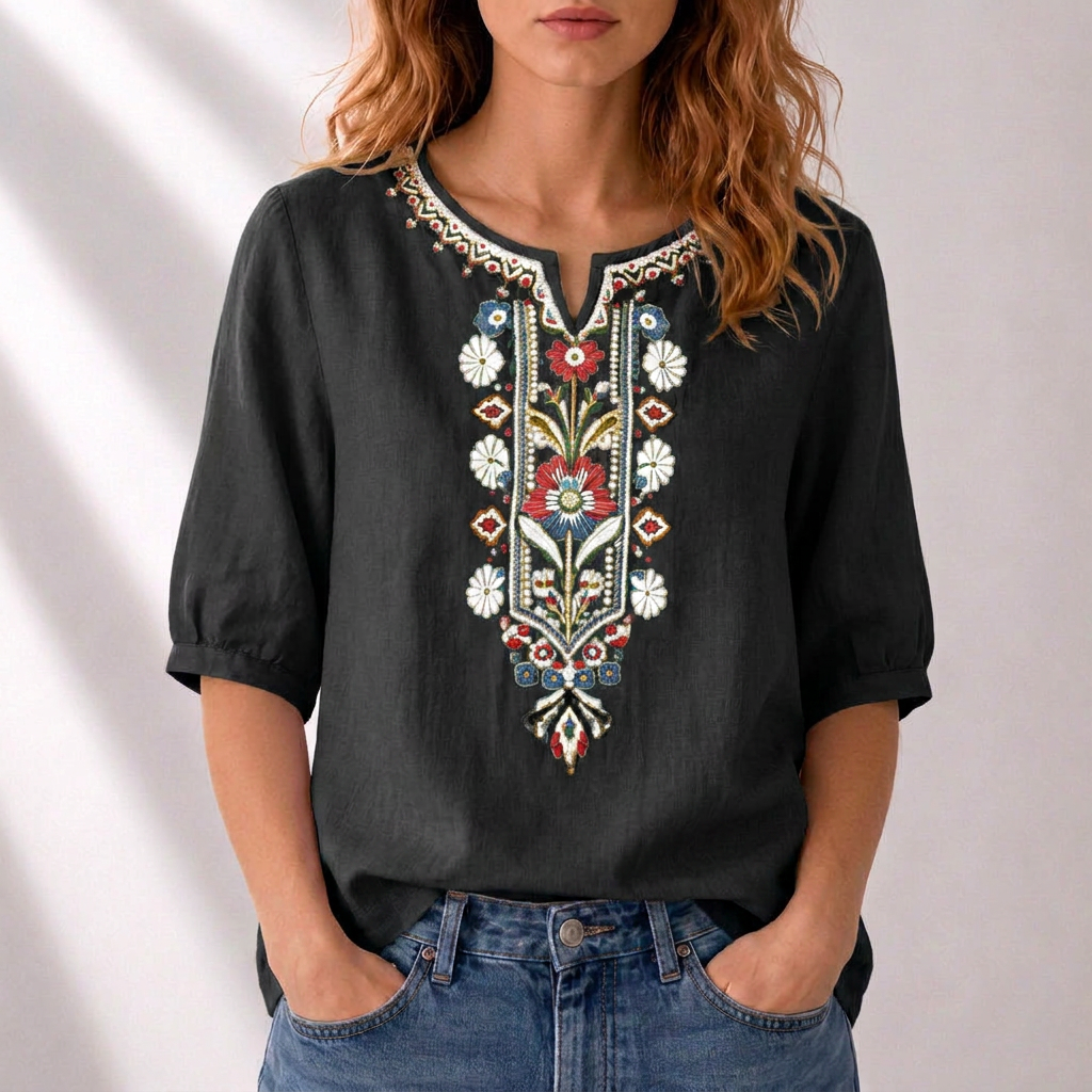 Dalia™ Floral Embroidered Blouse