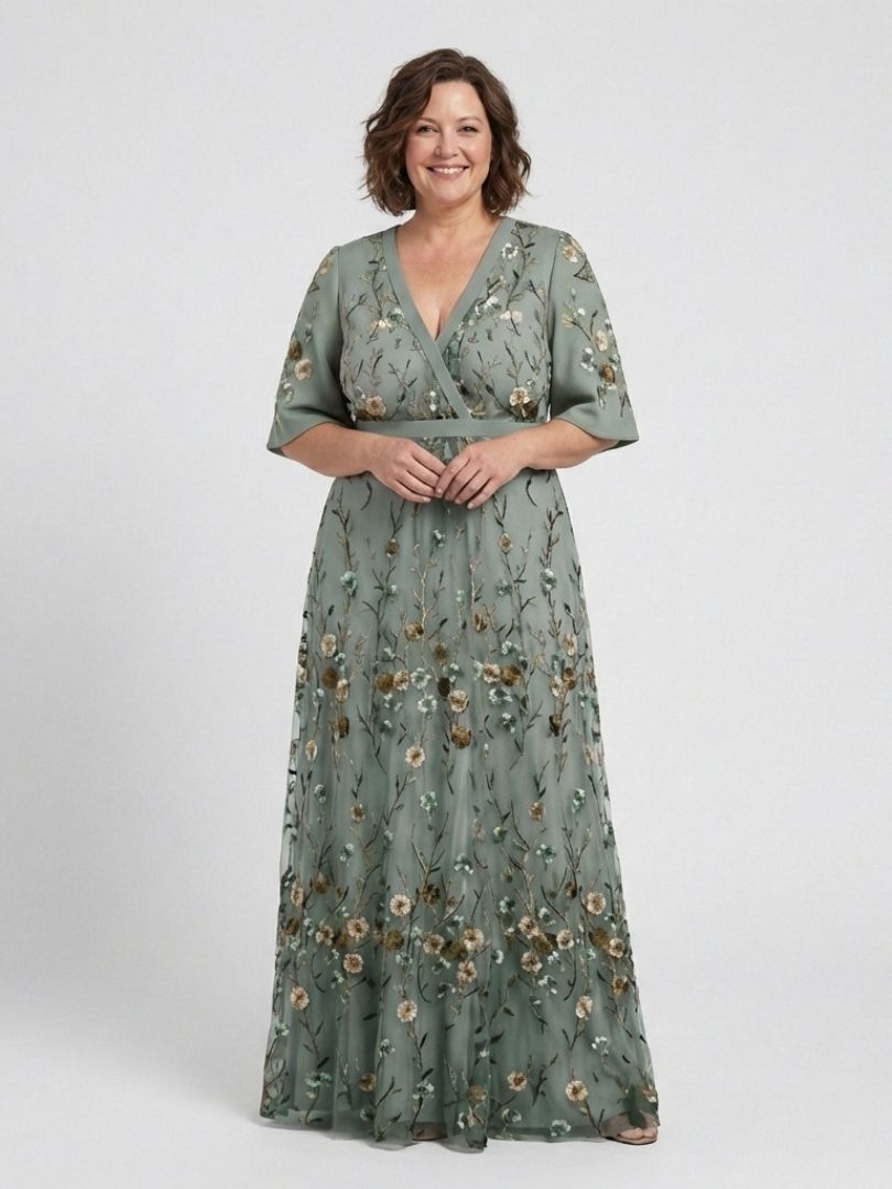 Evadne | V-Neck Maxi Dress