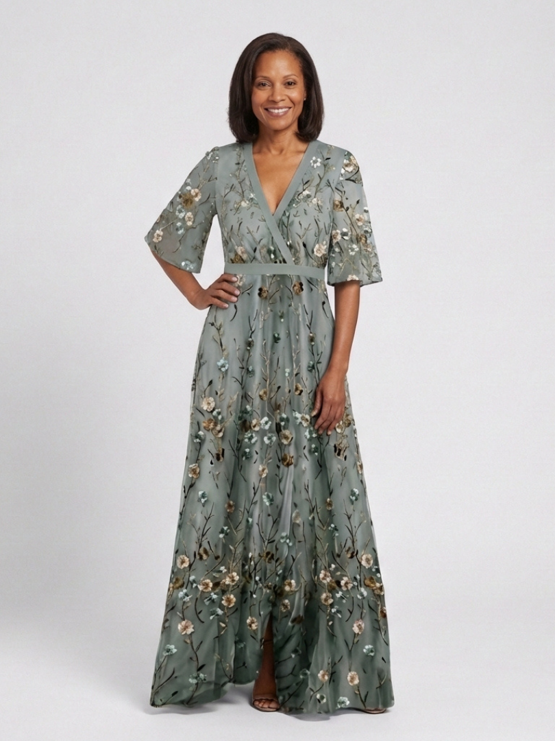 Evadne | V-Neck Maxi Dress