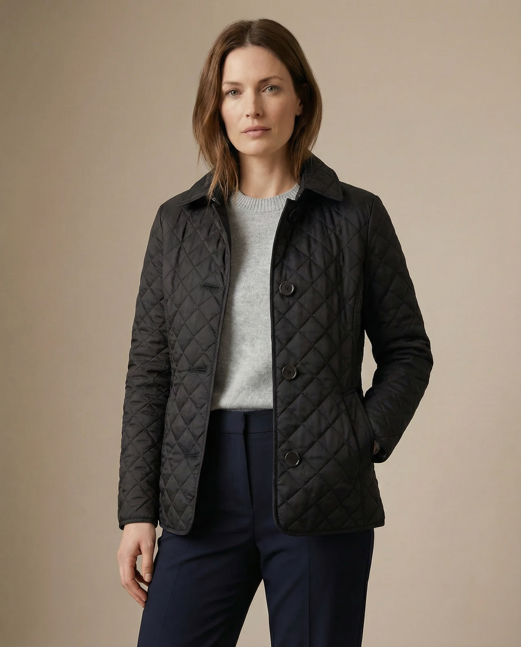 Olive™ Quilted Button-Up Jacket