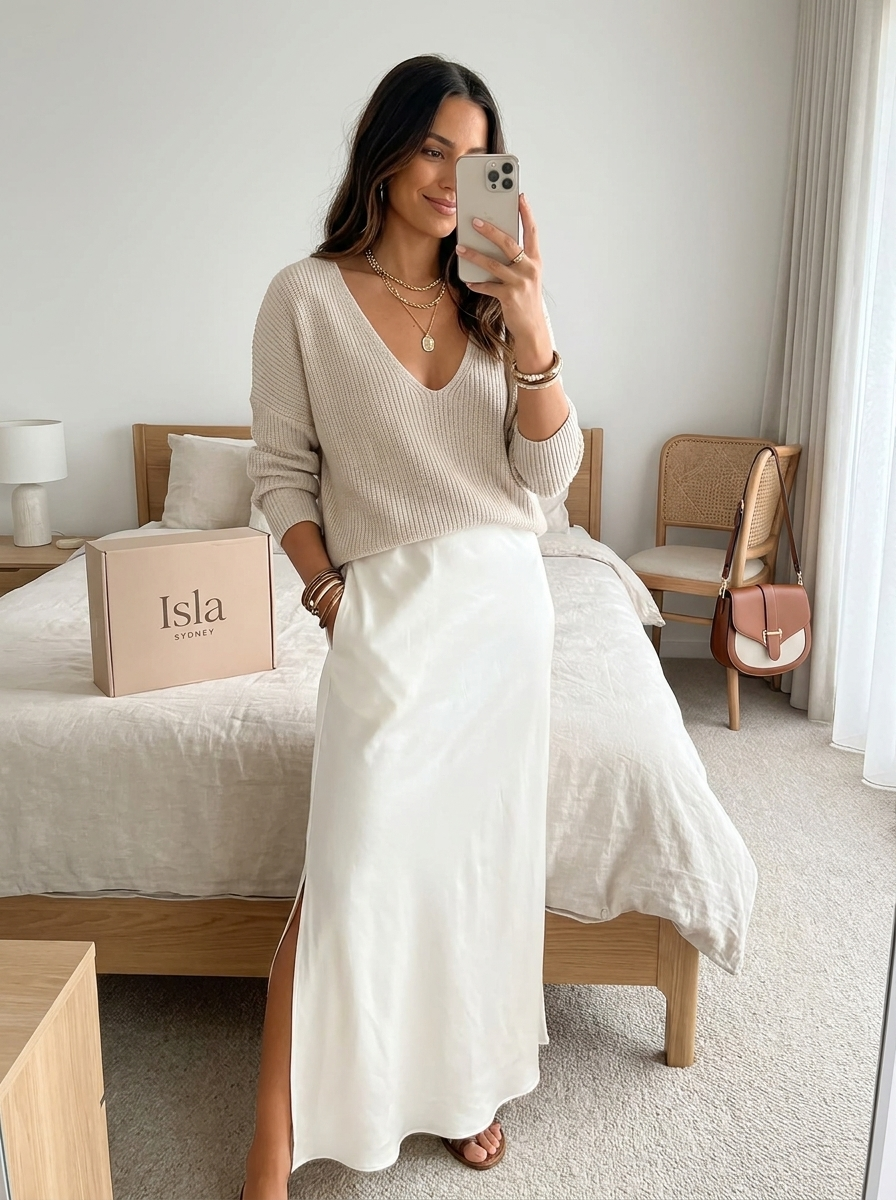 Isolde™ Knit & Satin Ensemble