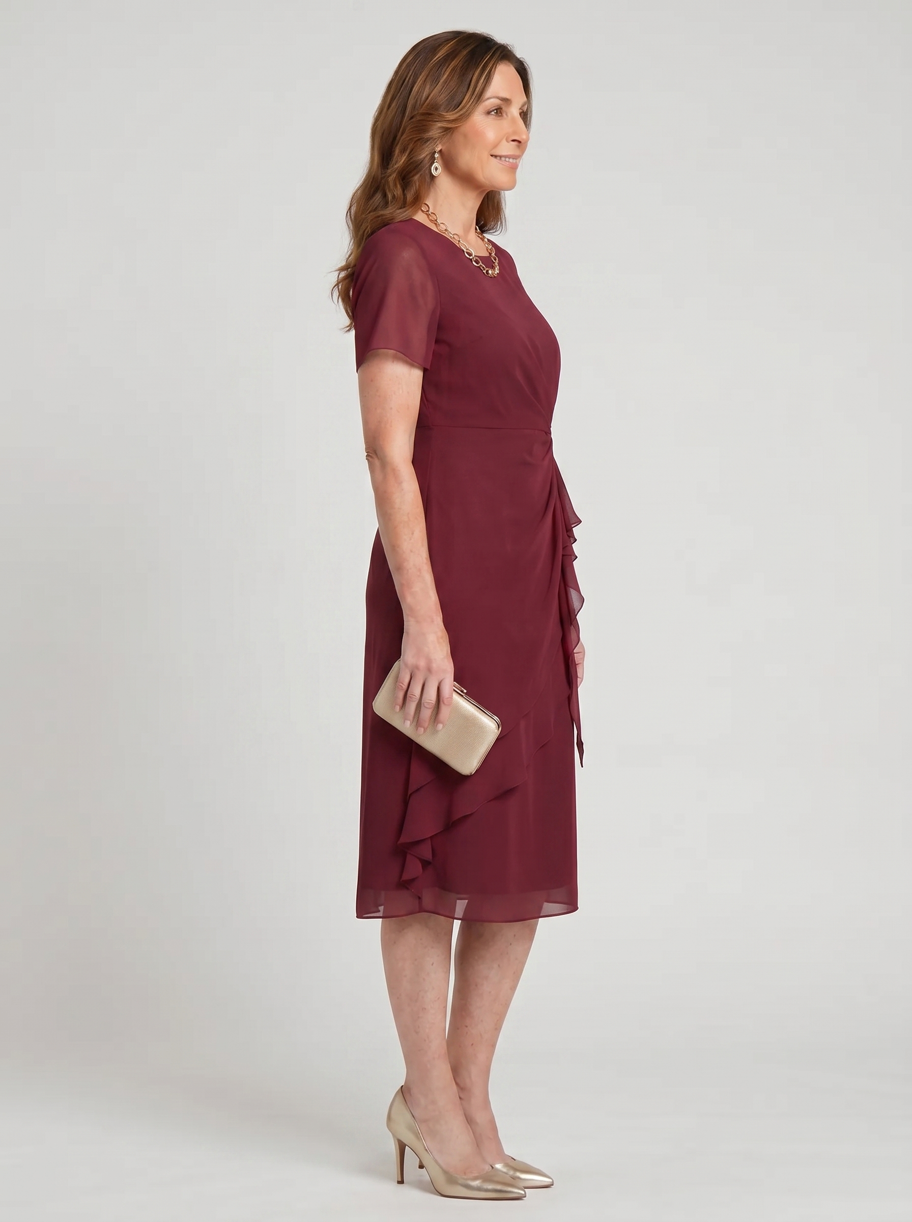 Blake™ Elegant Chiffon Draped Dress