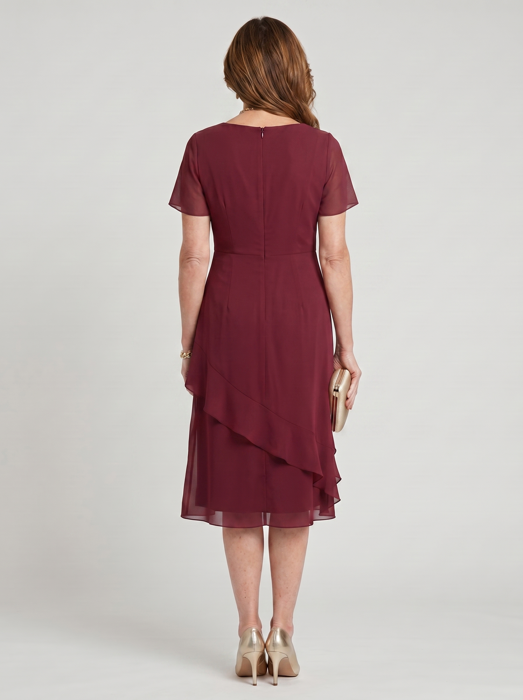 Blake™ Elegant Chiffon Draped Dress