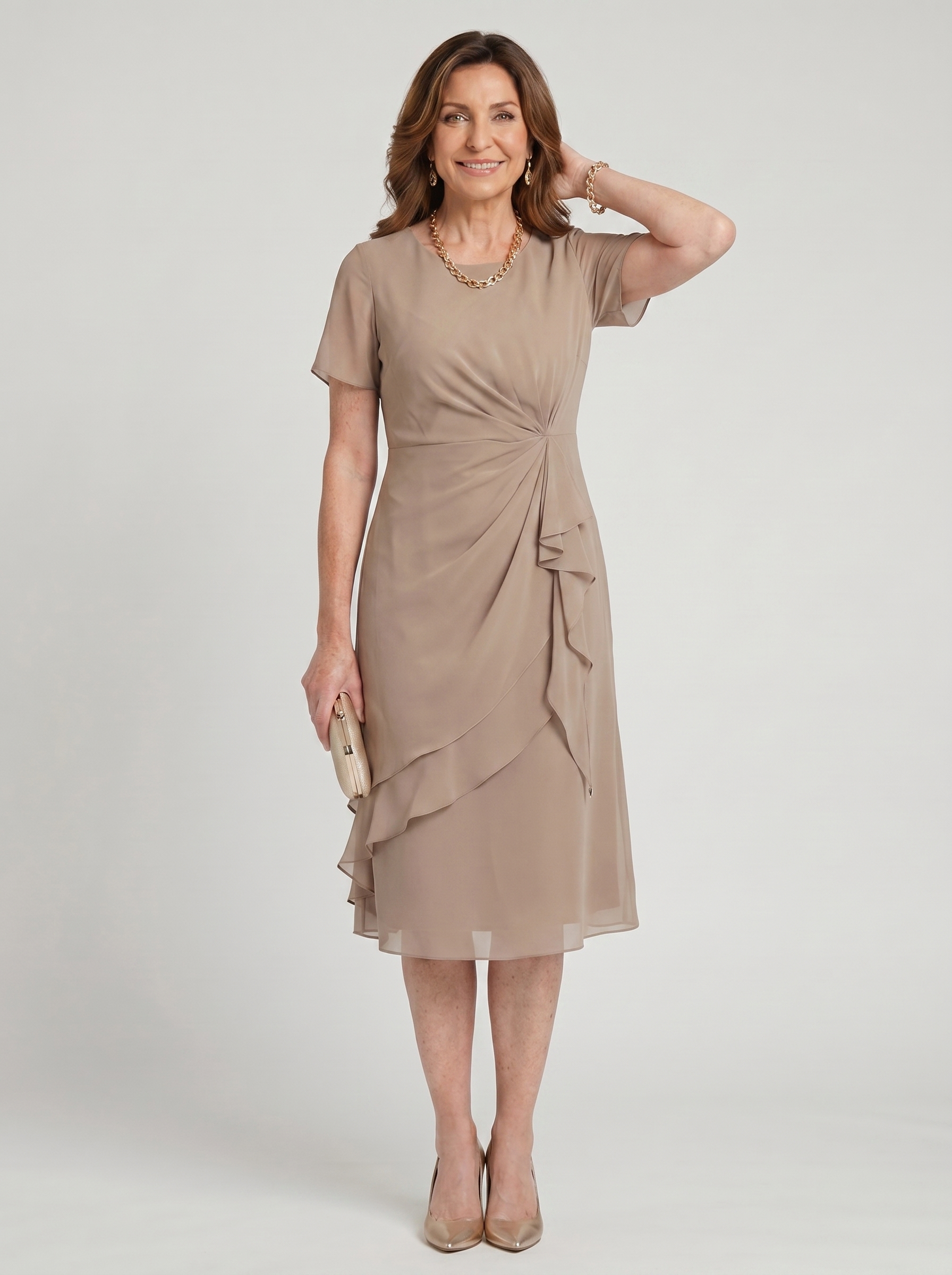 Blake™ Elegant Chiffon Draped Dress