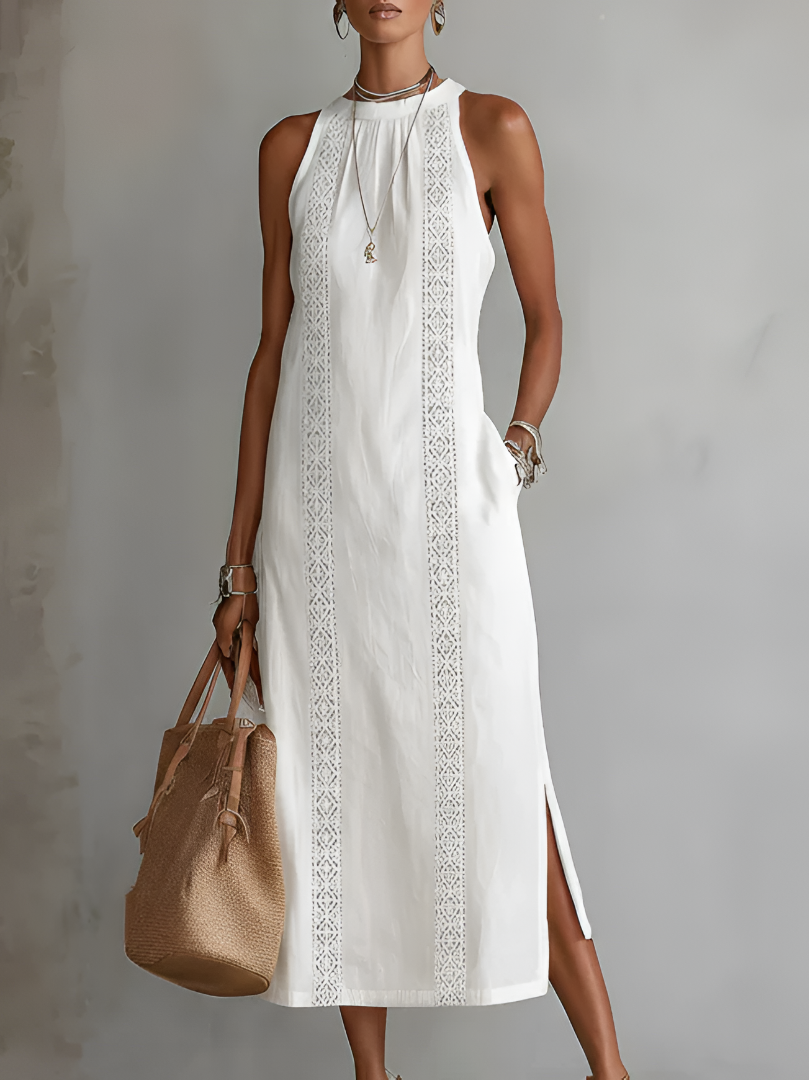Emberly™ Relaxed Embroidered Midi Dress