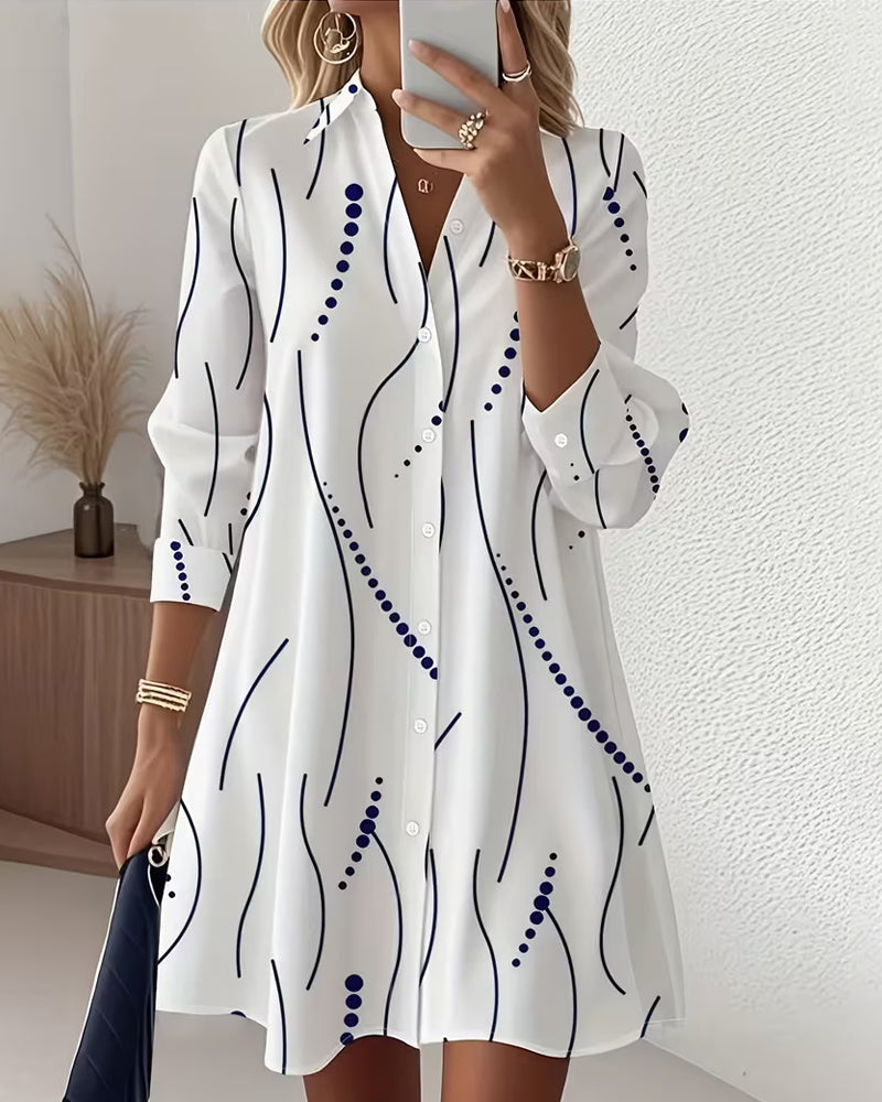 Juliette™ Wavy Collar A-Line Dress