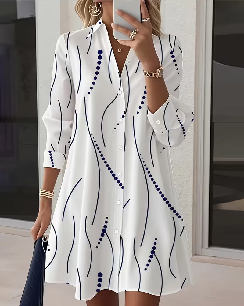 Juliette™ Wavy Collar A-Line Dress