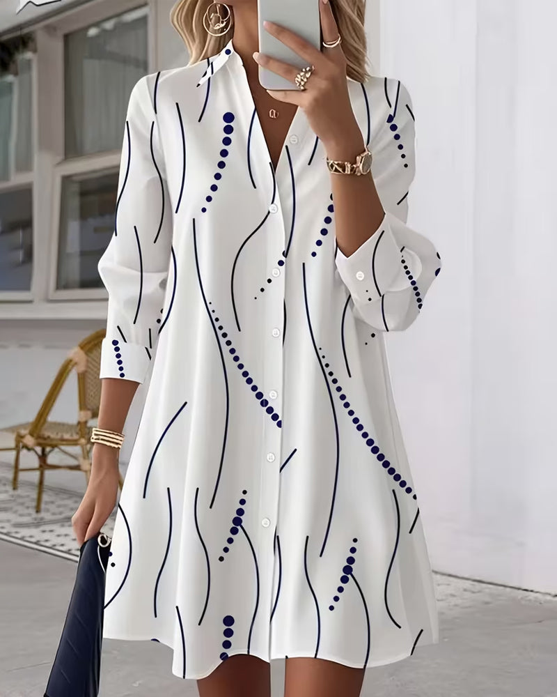 Juliette™ Wavy Collar A-Line Dress
