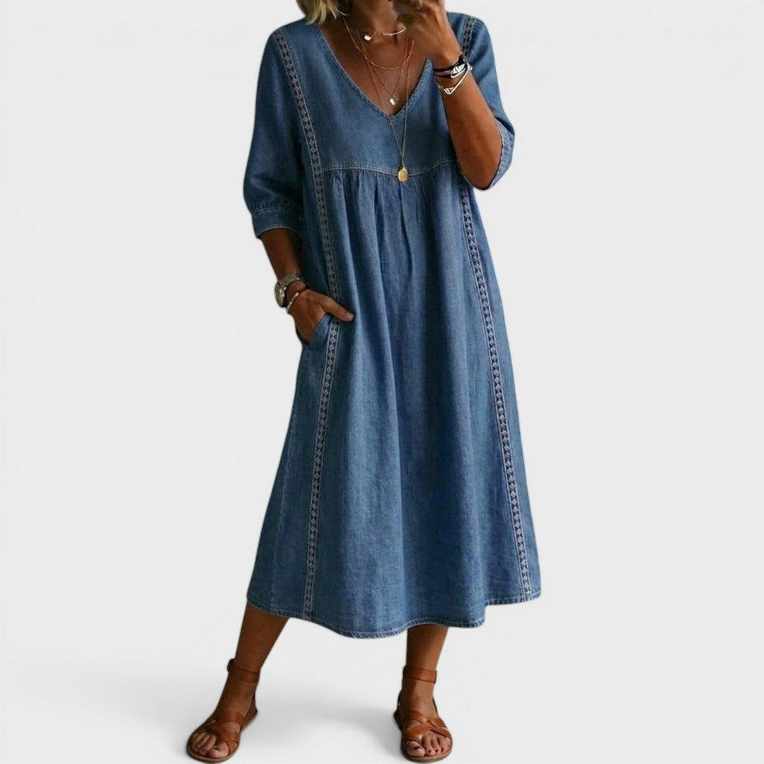 Esther™ Elegant Denim Dress