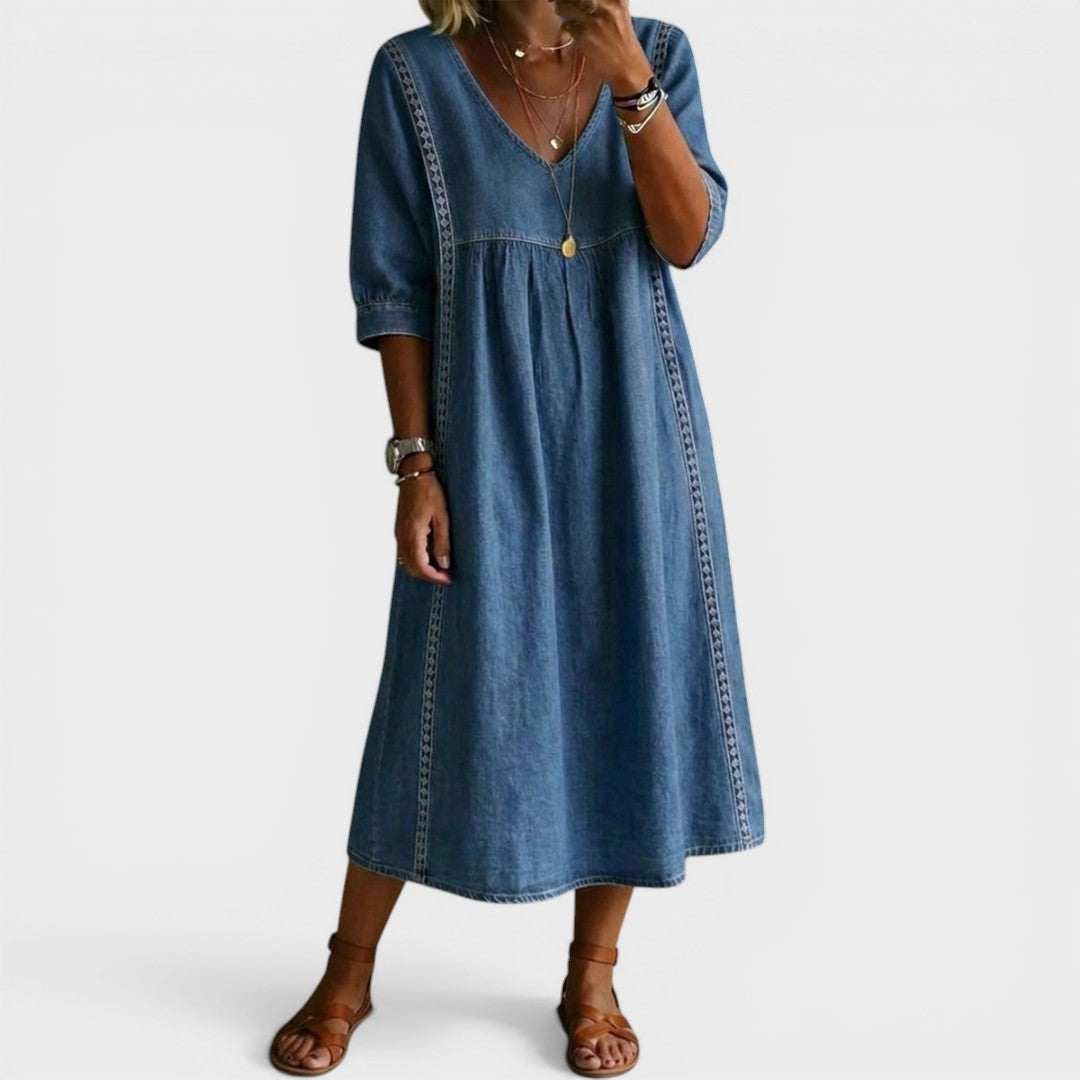 Esther™ Elegant Denim Dress
