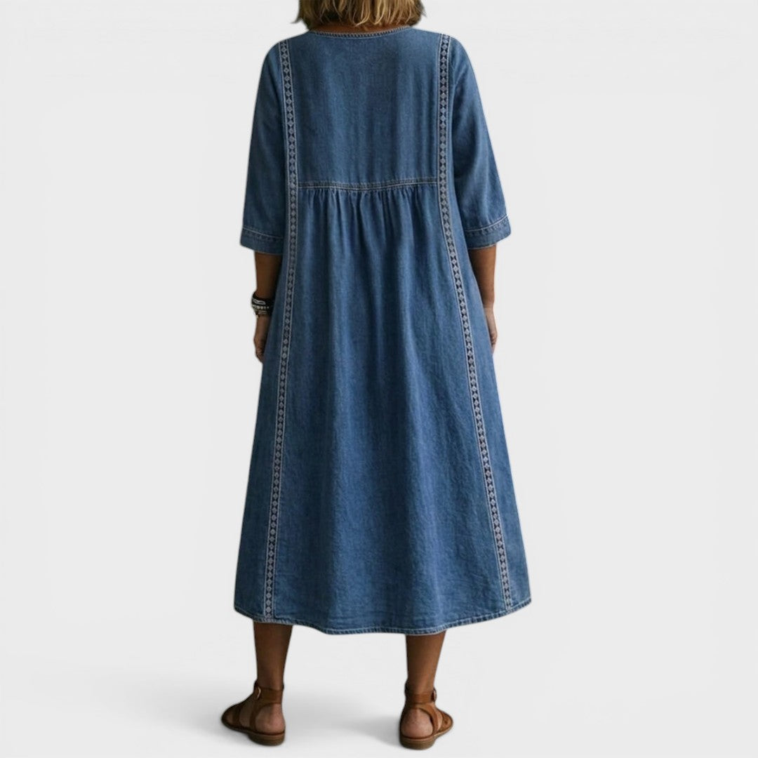 Esther™ Elegant Denim Dress