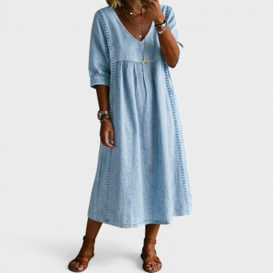 Esther™ Elegant Denim Dress