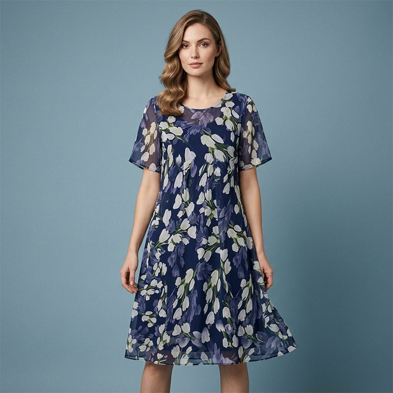 Teresa™ Elegant Floral A-Line Dress
