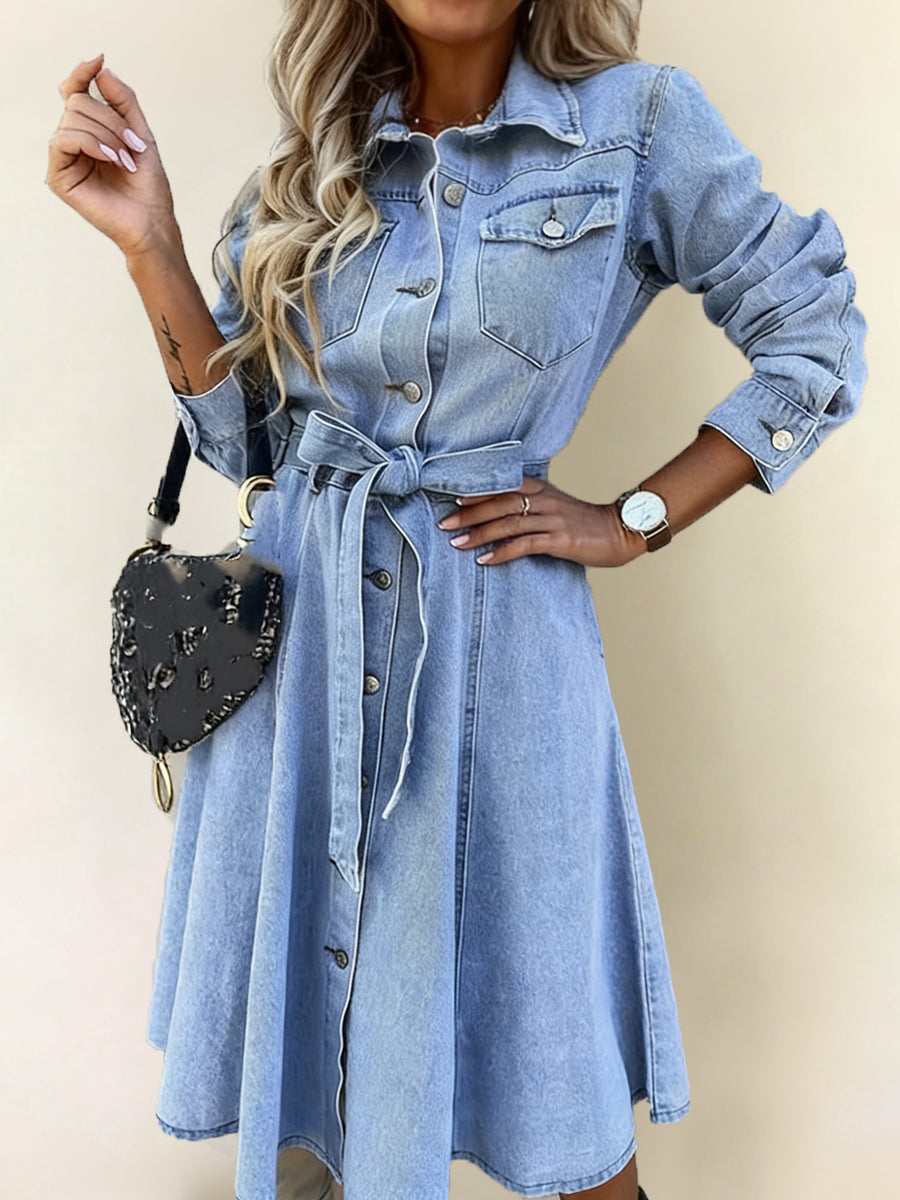 Alondra | Long Sleeve Denim Dress