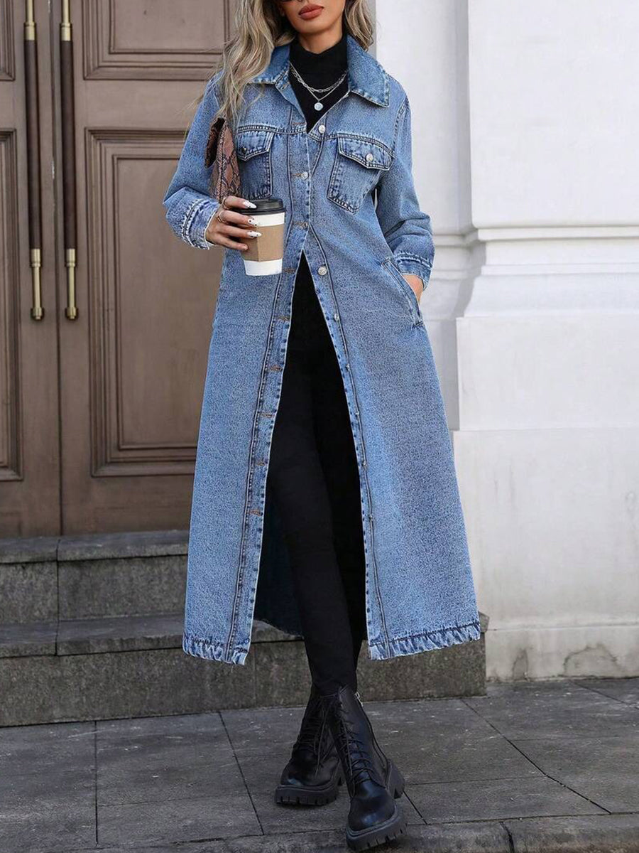 Marisol | Stylish Long Denim Jacket