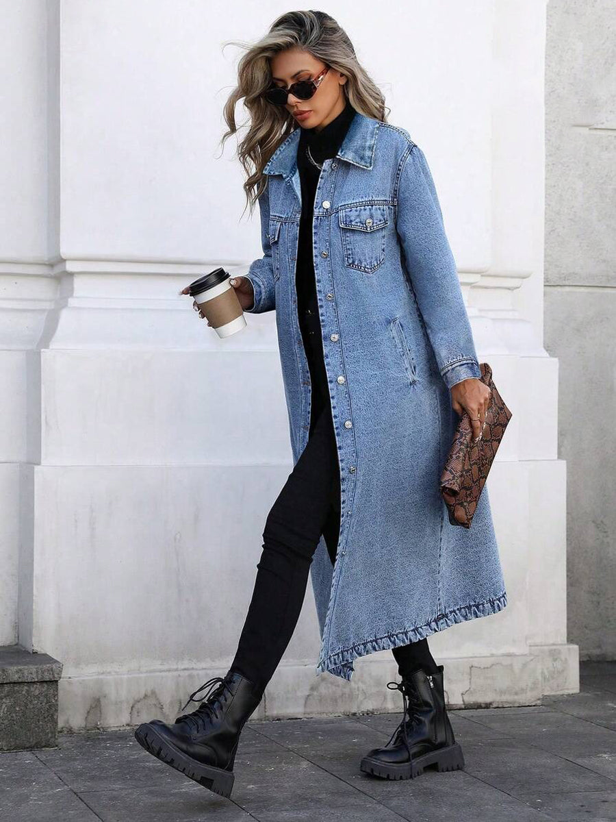 Marisol | Stylish Long Denim Jacket