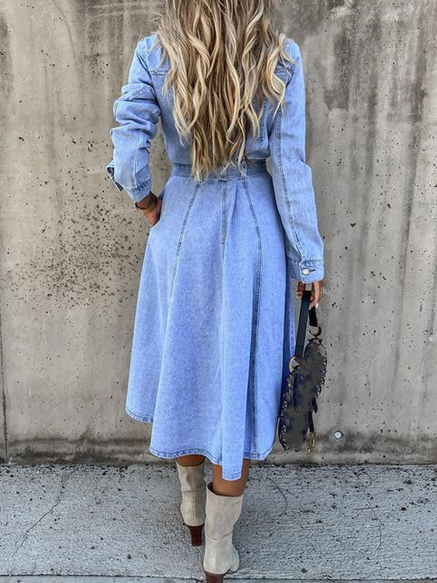Alondra | Long Sleeve Denim Dress