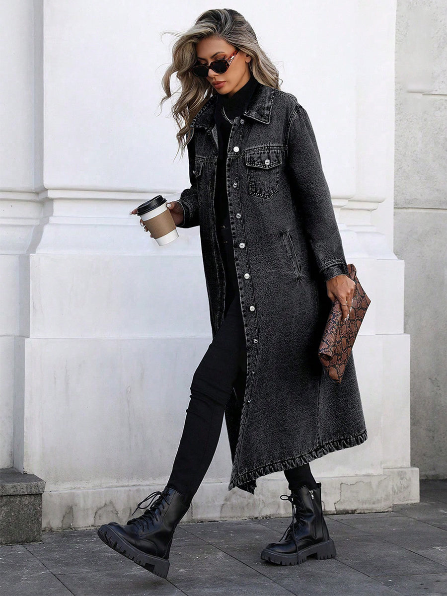 Marisol | Stylish Long Denim Jacket