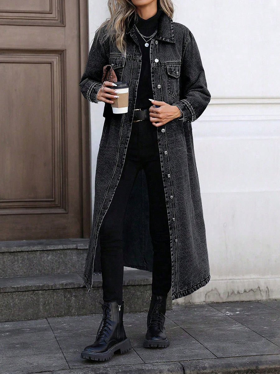 Marisol | Stylish Long Denim Jacket