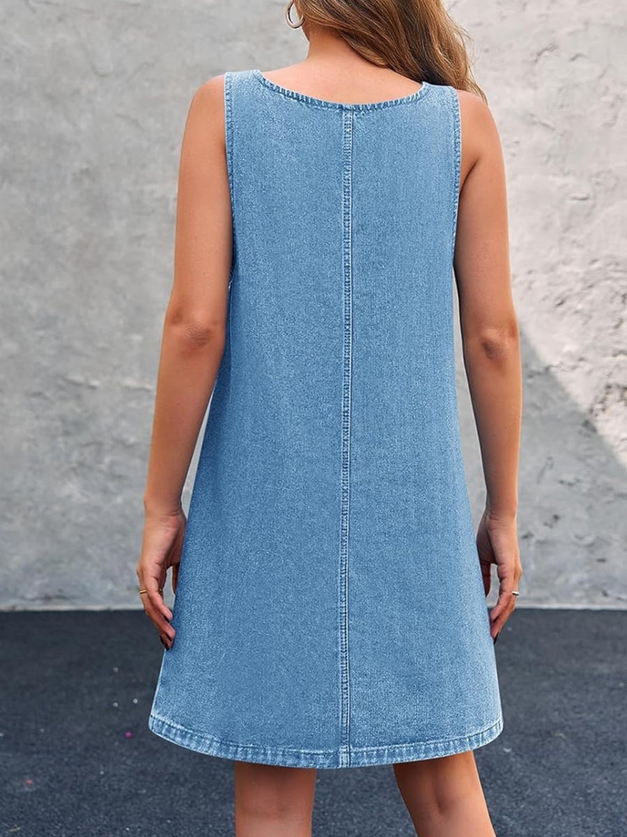 Coraline | Casual Denim Overall Dress