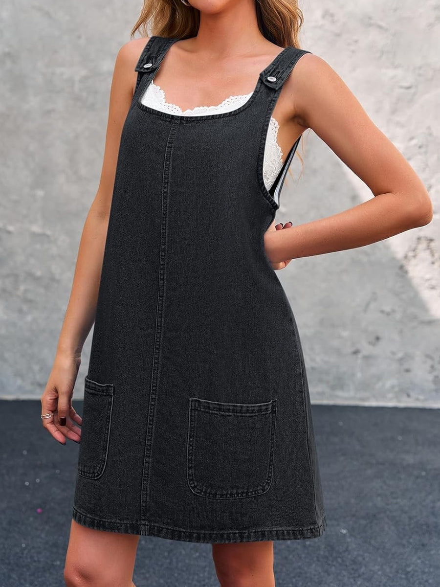 Coraline | Casual Denim Overall Dress