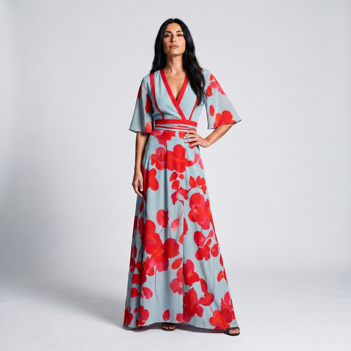 Adele | Floral Wrap Maxi Dress
