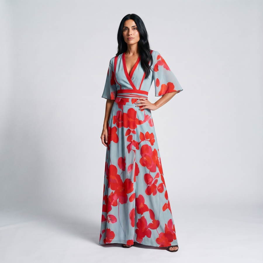Adele | Floral Wrap Maxi Dress